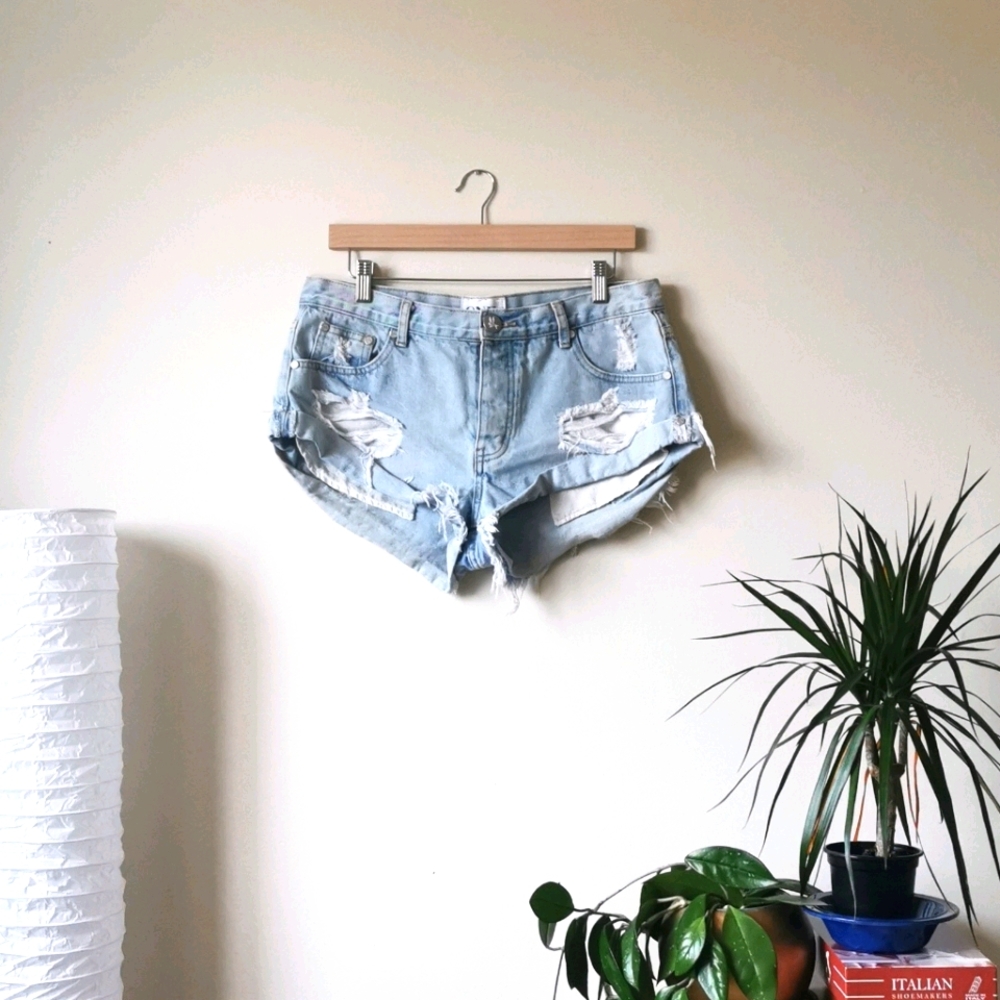 One x One Teaspoon Bandits Jean Shorts